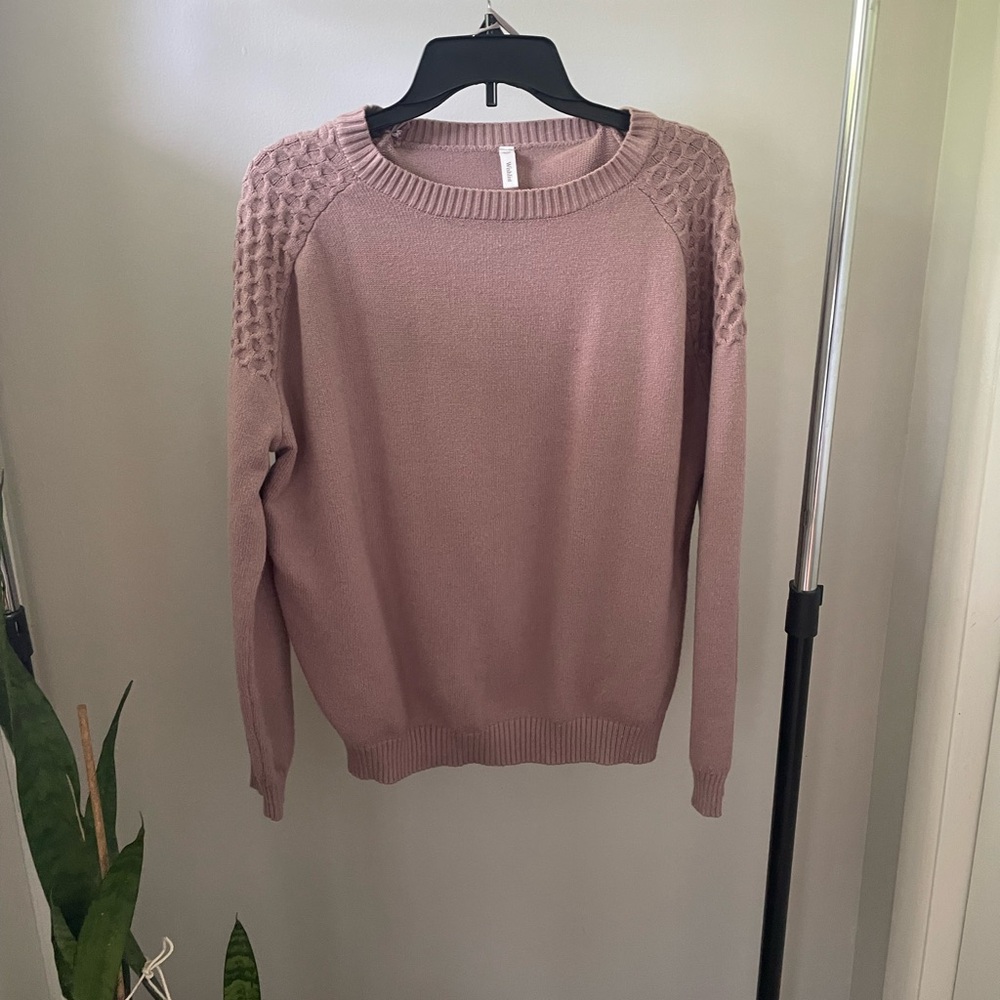 Wishlist Dusty Rose Crewneck Sweater